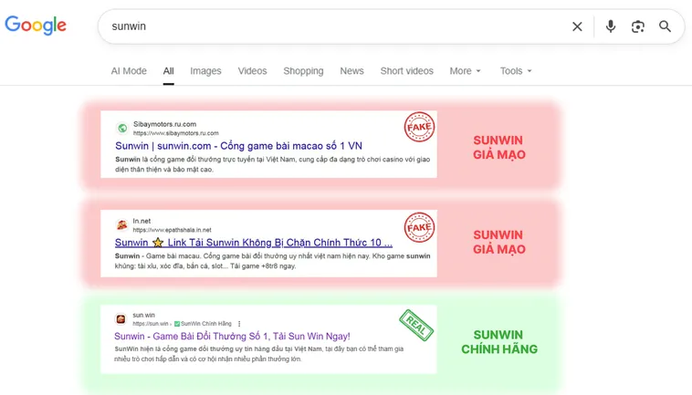 Cách Phân Biệt Website Sunwin Thật Và Giả Cho Người Mới 3 Trang chủ chính thức của Sun.win có giao diện chuẩn, bố cục rõ ràng và logo nhận diện đúng thương hiệu.